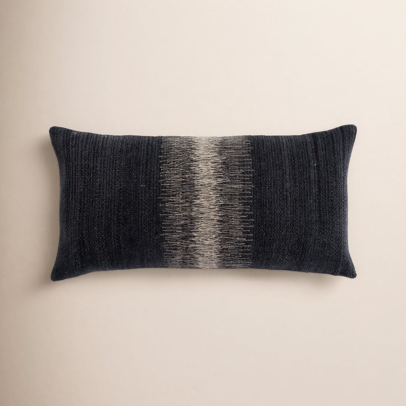 Gowan Handmade Pillow Cover, Black, Pillow Cover Only - No Insert, Rectangle 12"H x 24"W