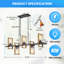 Luminaire suspendu pour îlot de cuisine 5 lumières-2010191684