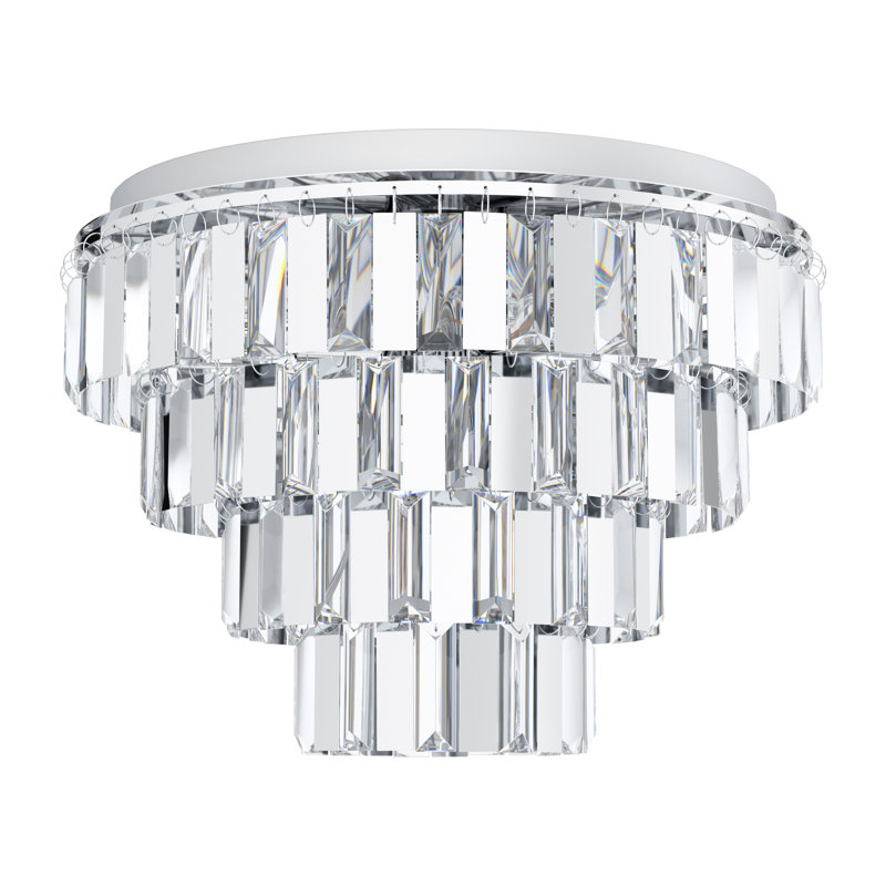Langton Crystal Flush Mount, Chrome