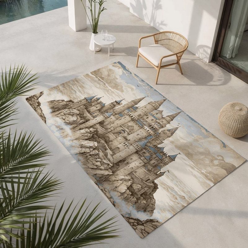 Tapis intérieur et extérieur Azure, Rectangulaire 2 pi x 3 pi