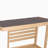 84.3" W Solid Wood Outdoor Kitchen Island