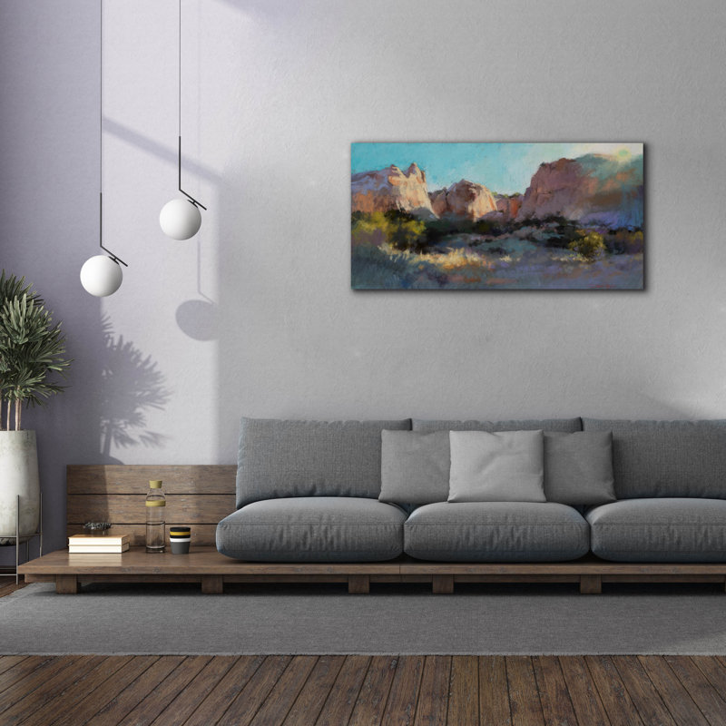 Art mural sur toile «Morning Sun Dew» par Christine Debrosky, H 30 po x l 60 po x P 1,5 po