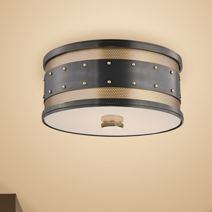 Gaines 2 - Light Flush Mount, Aged Old Bronze