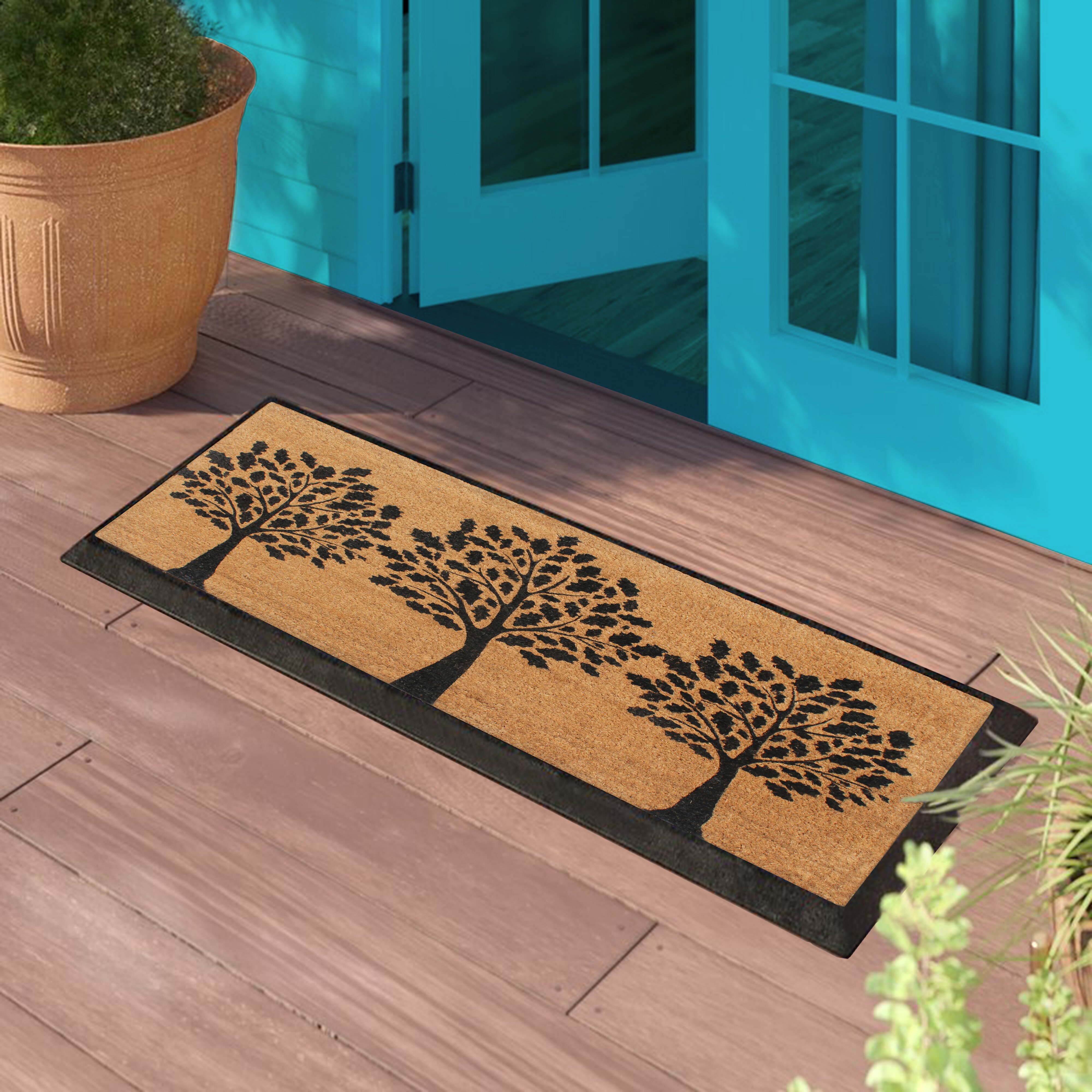 Zealand Modern Landscape Contemporary Non-Slip Outdoor Door Mat