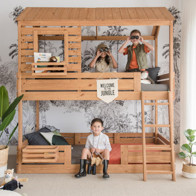 Kids Twin Bunk Bed