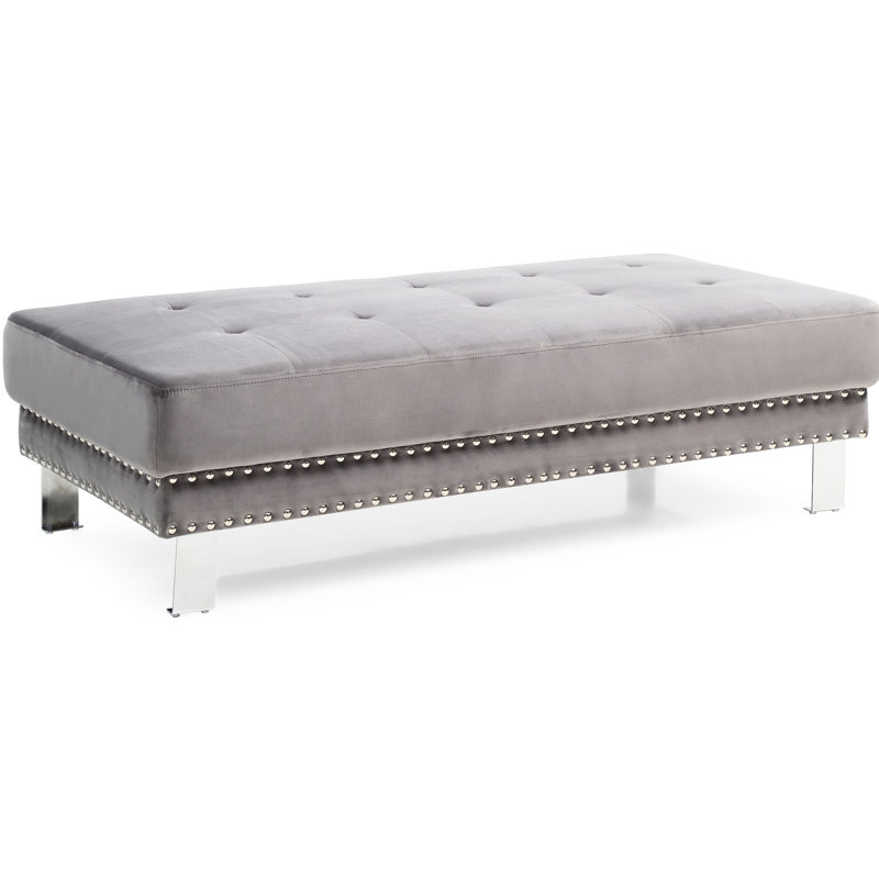 Chic chic pour la détente des pieds en double, H 16 po x l 57 po x P 28 po, velours, rembourrage en mousse pour deux utilisateurs de loisirs, 16 po de hauteur, 57 po de largeur, 28 po de profondeur,