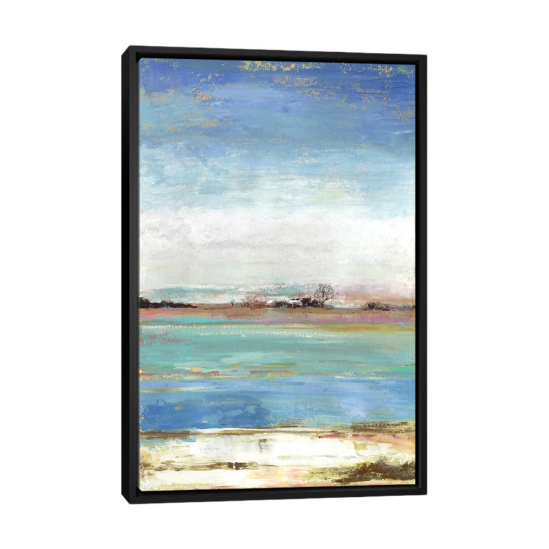 « waterfront i », reproduction sur toile, H 60 po x l 40po x P 1,5 po, Toile avec cadre noir