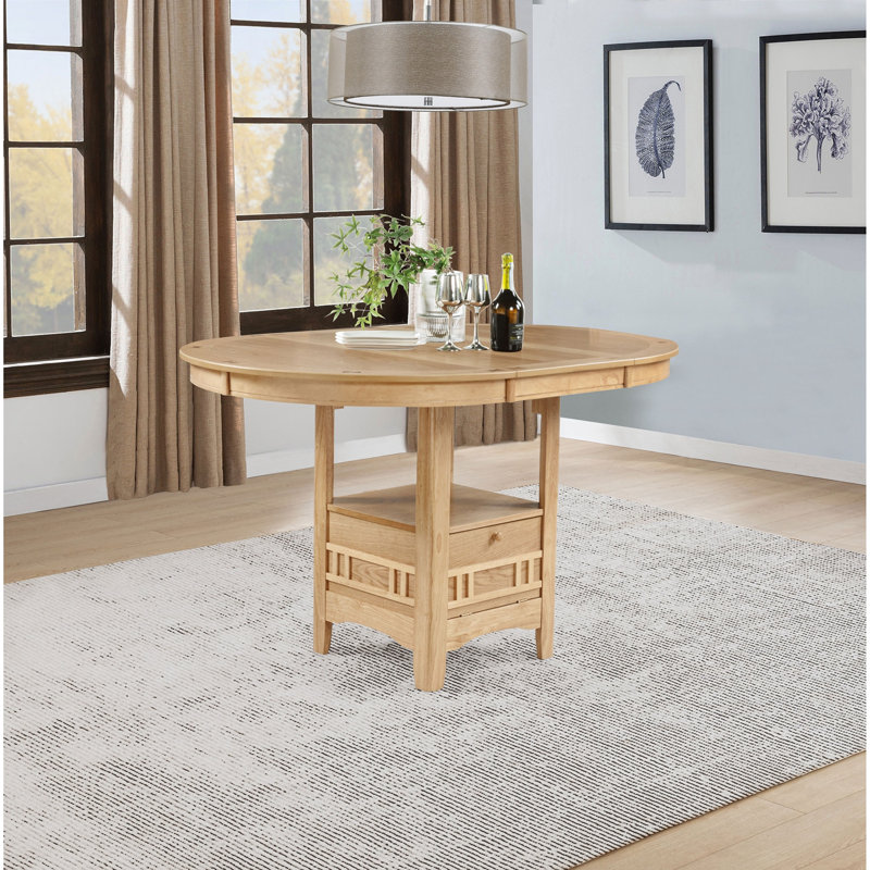 Round Dining Table with storage cabinet
