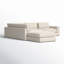 Marselle 131'' Wide Left Hand Facing Corner Sectional with Ottoman