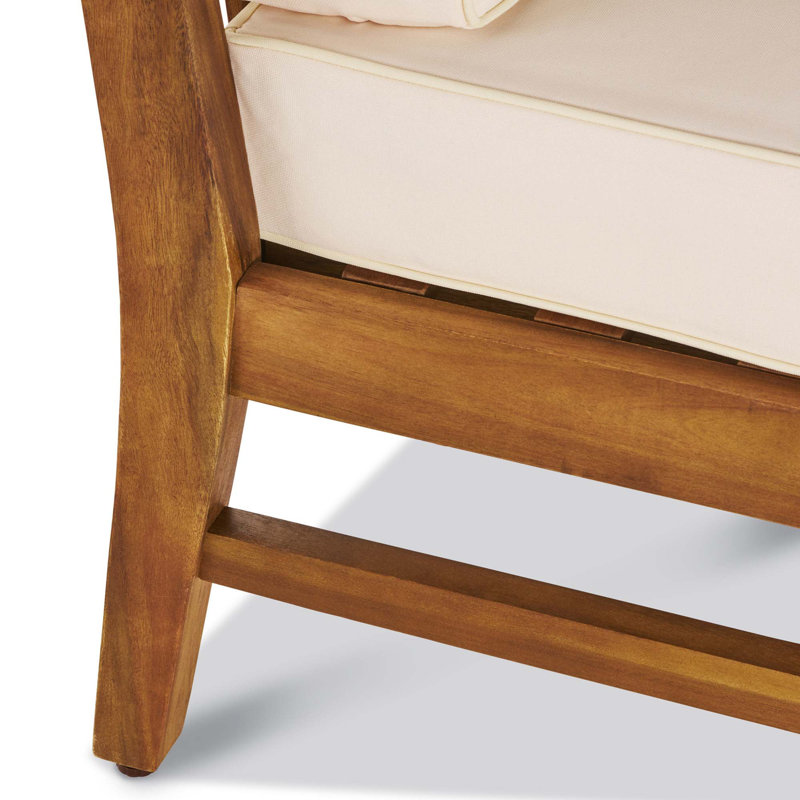 Chaise de coin Perla, Bois, Crème, crème