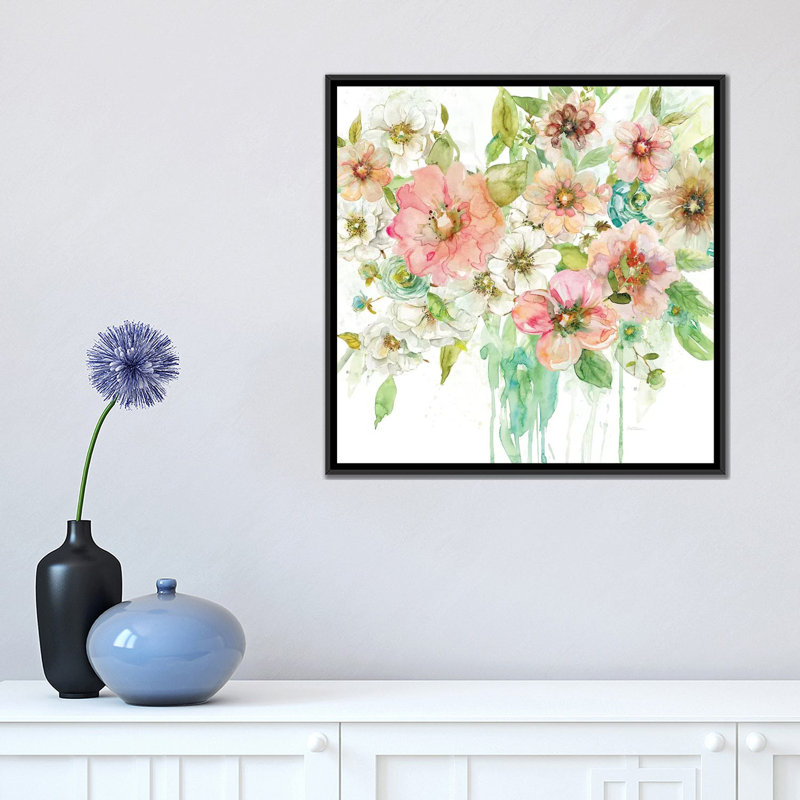 «Luscious Bouquet» par Carol Robinson - Estampe numérique sur toile tendue avec châssis, H 18 po x l 18 po x P 1,5 po