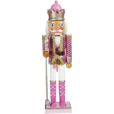 Kurt Adler 15-Inch Pink Nutcracker