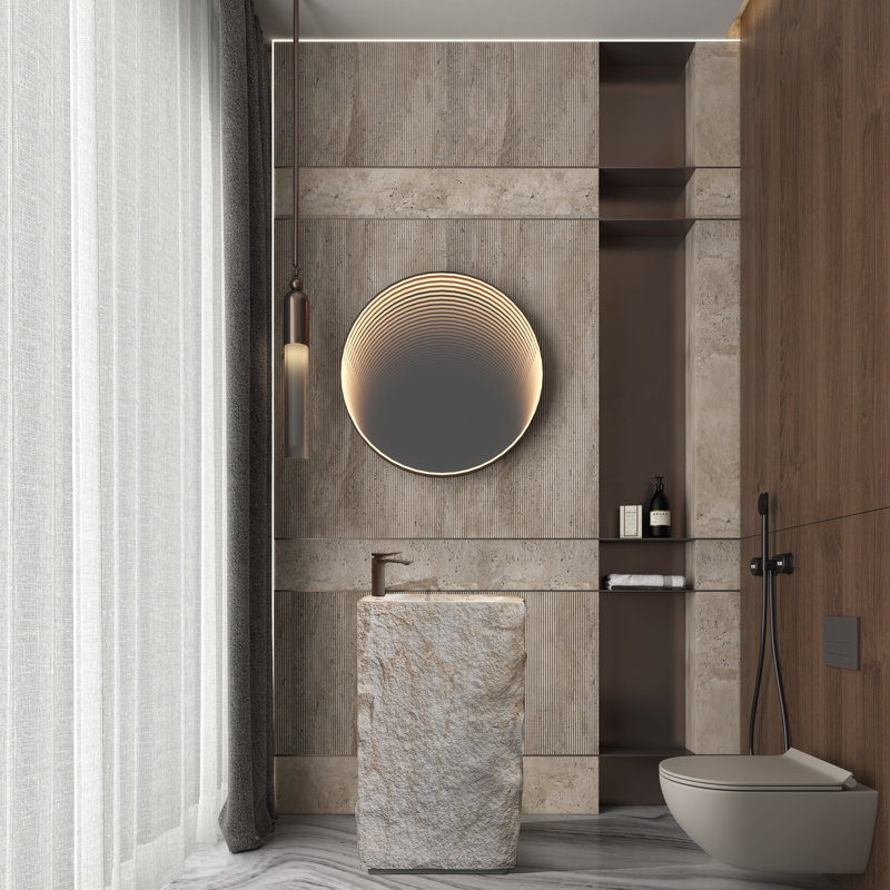 SWANTIME 16.54'' Solid Surface Bathroom Sink