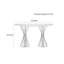 Console moderne en bois massif semi-circulaire-477350877