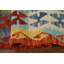 Tapis réversible en laine Kilim 7 x 7