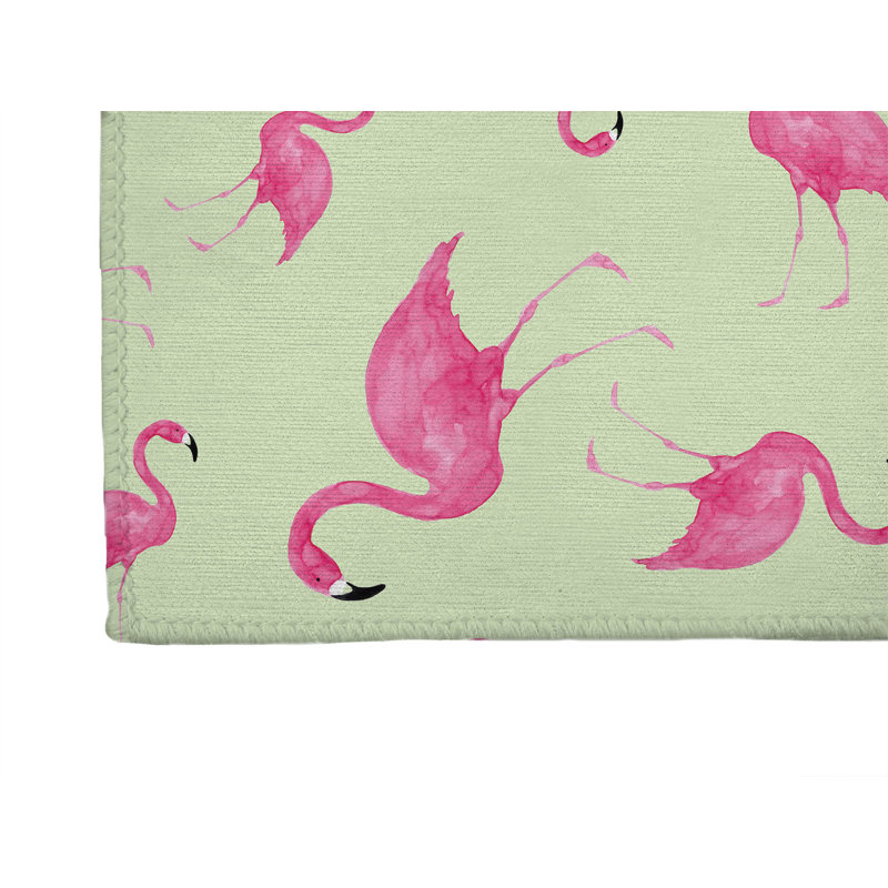 Tapis d'extérieur Summer Flamingo, Tapis de couloir 2 pi 6 po x 8 pi