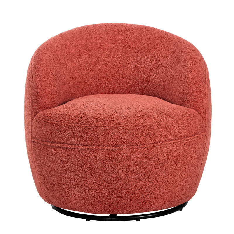 Chaise pivotante 360 avec couleur corail - Accent moderne pour une ambiance détendue