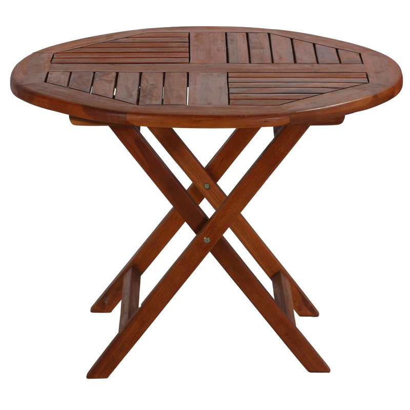 Pensiero Round Teak Folding Outdoor Coffee Table , 31.5'' in. W 31.5'' in. D