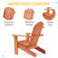 Chaise Adirondack en bois massif Alhaji
