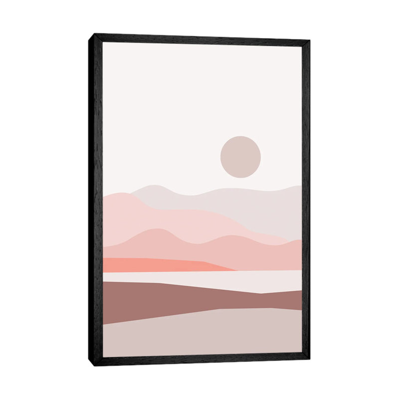Abstract Landscape IV - Print on Canvas, 101.6 cm H x 66.04 cm W, Black Framed