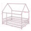 Lit double en bois pleine grandeur avec structure de toit-1204134568