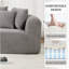 109 Inch Cloud Sectional Couch, Boneless Sofa For Living Room, Corduroy Modular Couch With L Shape Chaise, Modern Compressed Sofa In A Box, Memory Foam Filling (LIGHT GREY)-717240775