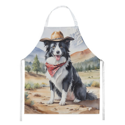 Tablier de bienvenue Border Collie Cowboy