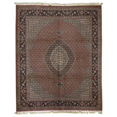 Hand Knotted Wool Area Rug in Peach
