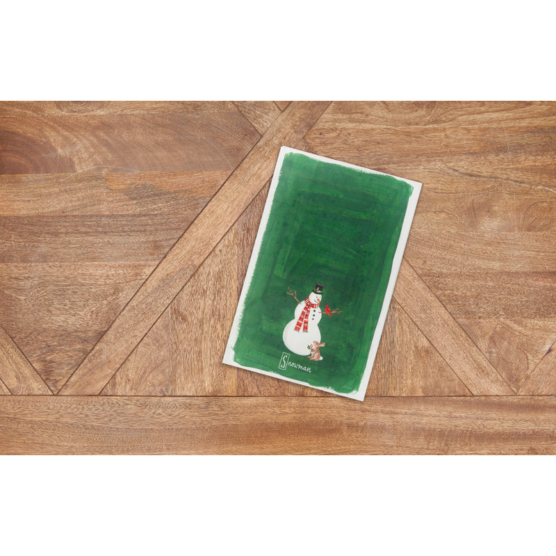 Snowman Alphabet Printed Kitchen Towel