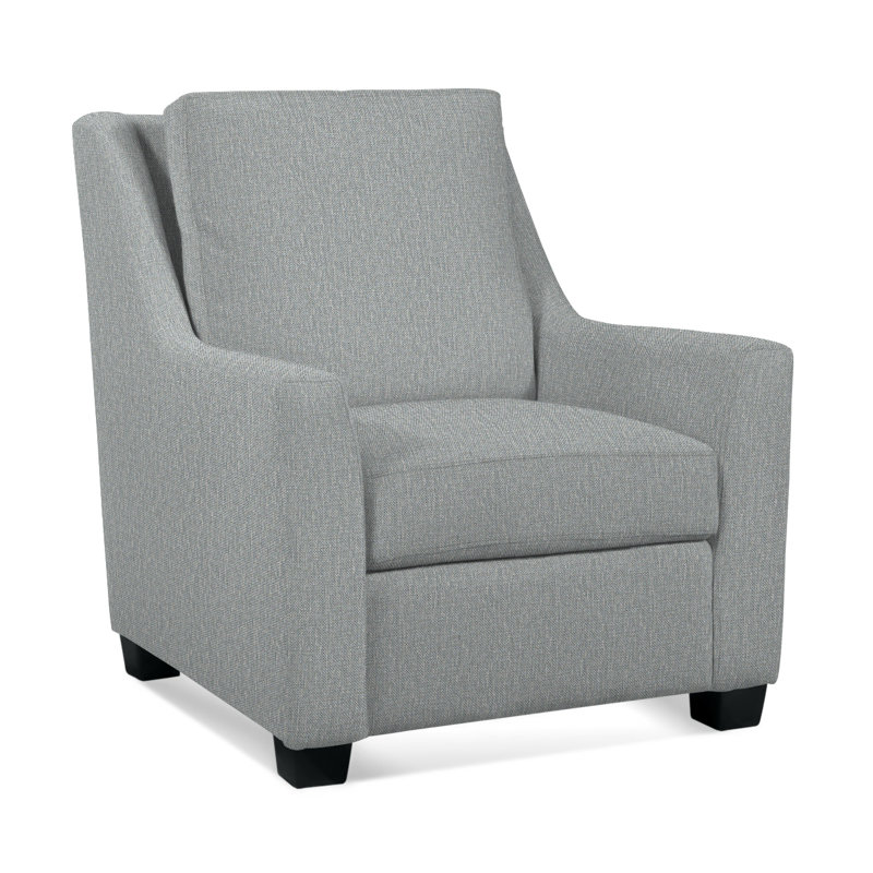 Columbus Chair, Black, Light Blue Performance Fabric; 0851-55