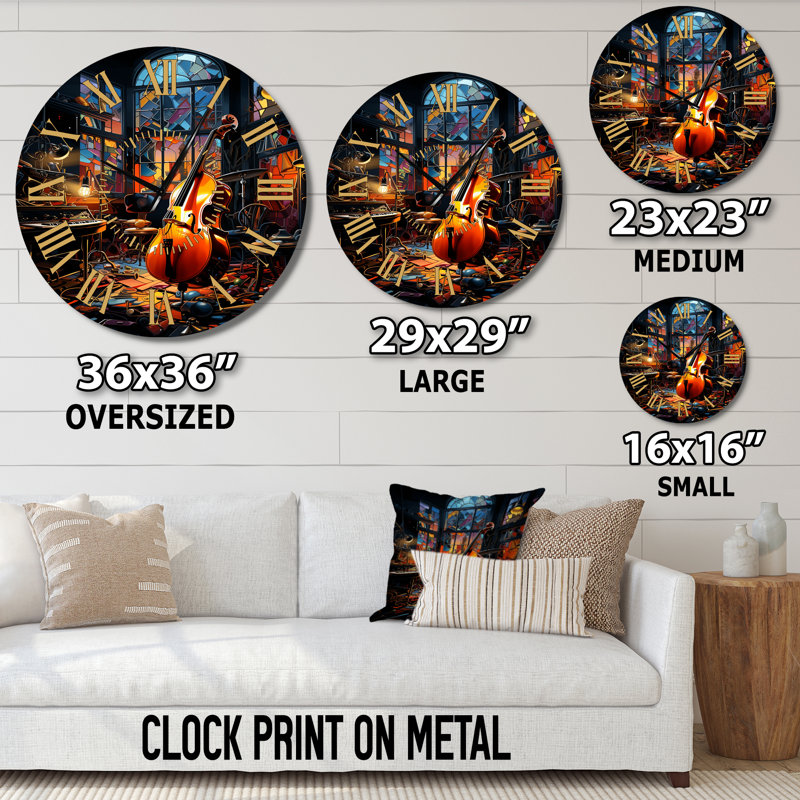 Horloge murale Music Jazz Fusion Vibrant, Médium