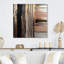 Or rose et formes roses en contemporain I - Art mural acrylique abstrait pour la cuisine-64908445