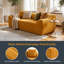 Causeuse surdimensionnée en similicuir 2 places de 78 po, canapé spacieux et profond avec 2 coussins décoratifs, canapé moderne résistant aux taches pour les petits salons, appartements, studios, et peu encombrant-132684060