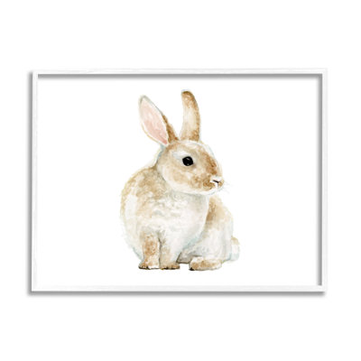 " Bunny Rabbit Watercolor Kids' Nursery Animal " by Fox Hollow Studios