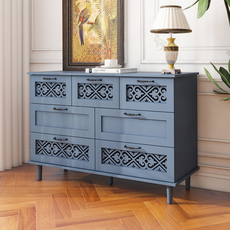 7 Drawer Cabinet,, Blue