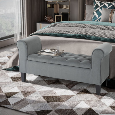 Karle Upholstered Flip Top Storage Bench