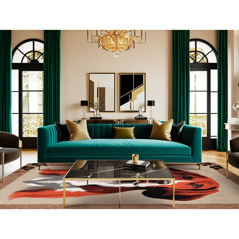  Tapis lavable Redbone Coonhound Dogs, Rectangulaire 8 pi x 12 pi