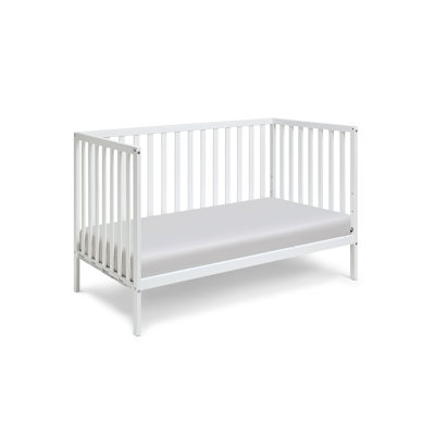 Lit de bébé convertible 3-en-1 Palmer en blanc, lit de bébé en bois massif et lit de jour