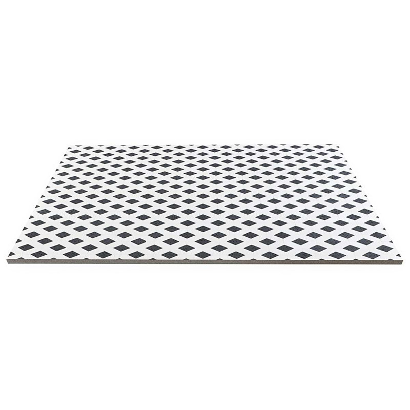 Cleopatra Diamond Truffle White Terrazzo And Nero Marquina Black Marble Polished Mosaic Tile, Pepper Black