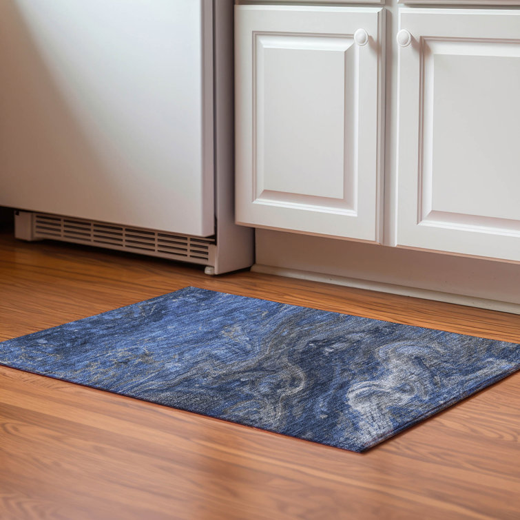 Premium Machine Washable Cerrito AMF599 Blue Rug