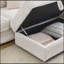 Canapé 88,58 pouces en velours côtelé blanc avec un seul pied de rangement et quatre coussins, doux et élégant pour un confort moderne-975834704