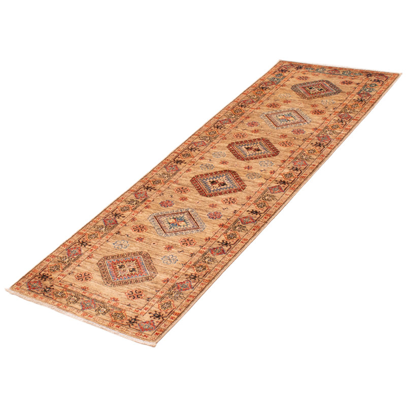 Tapis de couloir nouvel âge en laine brun clair 2 pi 9 po x 8 pi 1 po Zaal