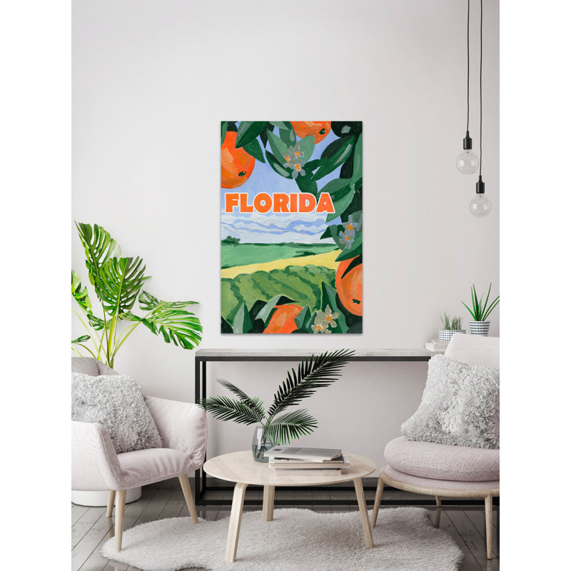 Quelque part en Floride - impression sur toile tendue, H 12 po x l 8 po x P 1,5 po