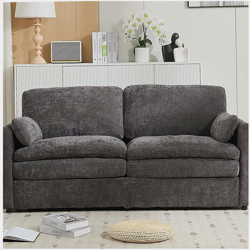 68,1 po Canapé-lit rembourré Cozy, Gris