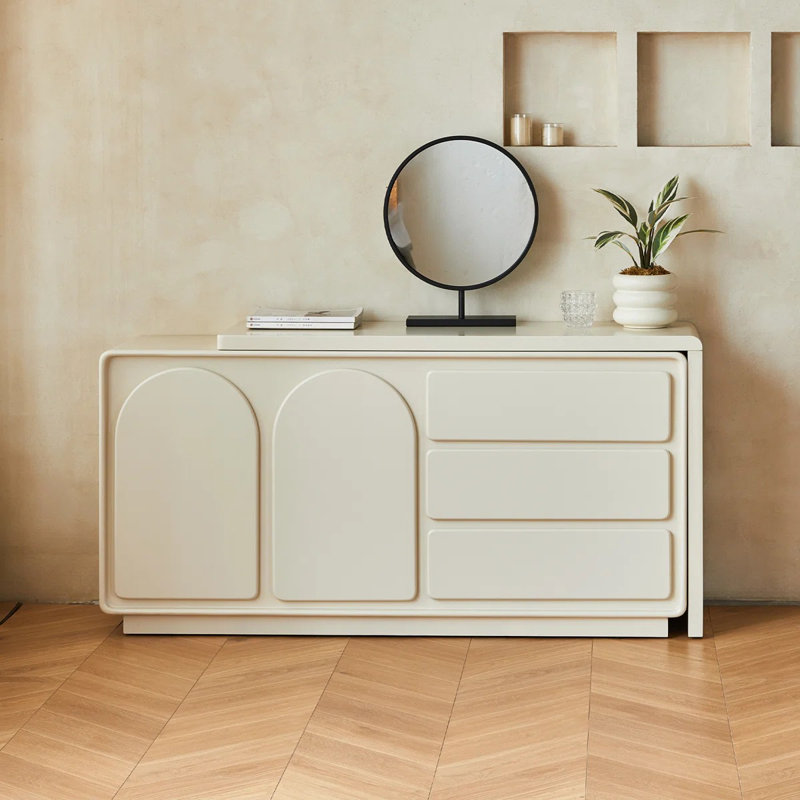 Meuble-lavabo extensible pour chambre à coucher avec 3 tiroirs et 2 portes Modern