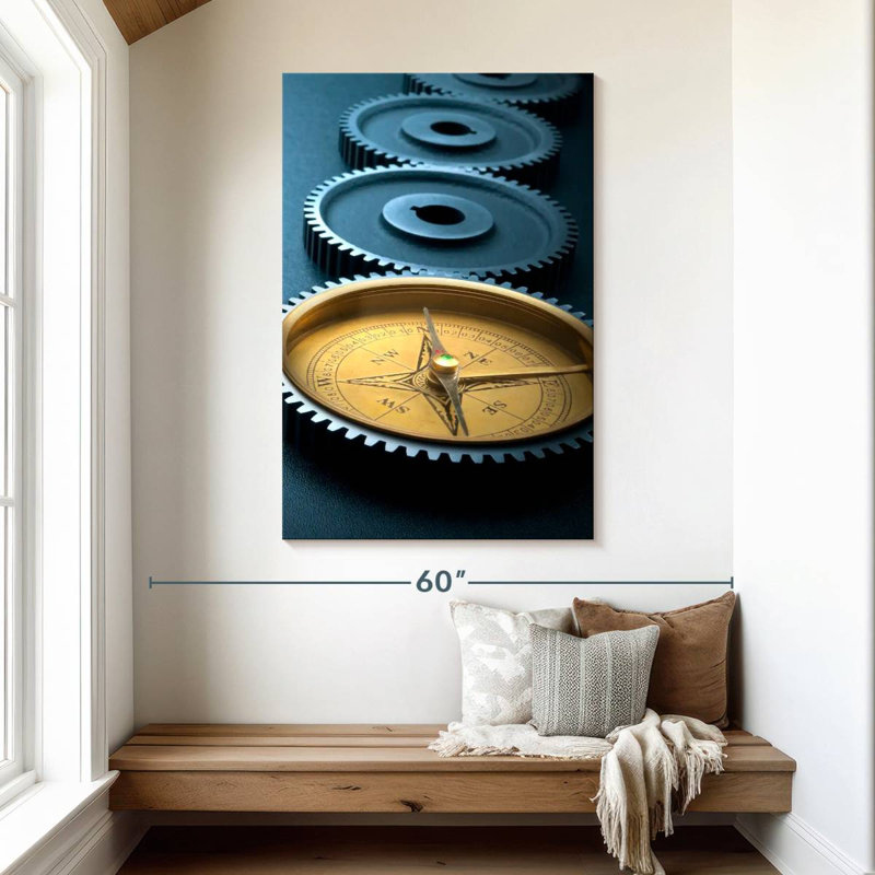 Kerner Gears And Compass, 48" H x 32" W