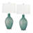 Matera 30" Aqua Swirl Glass Table Lamp
