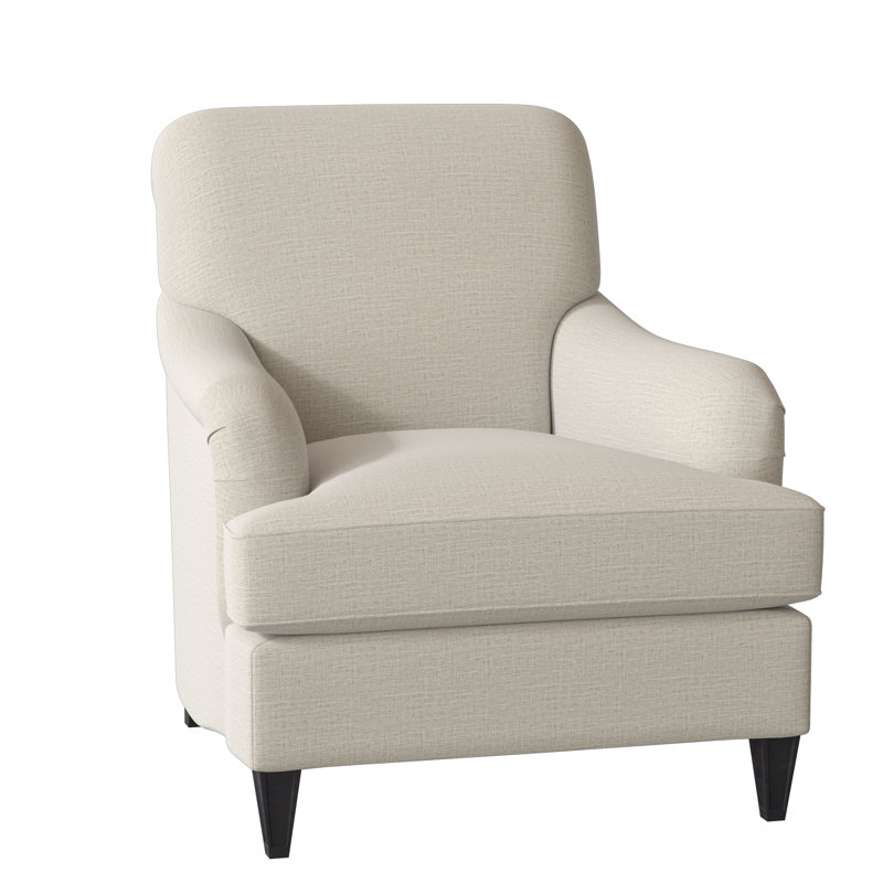 Bristol Sunbrella® Armchair, White Caps Fog, Espresso