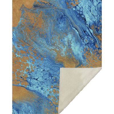 Jeté en sherpa One Pixie Street - bleu 50 po x 70 po, bleu