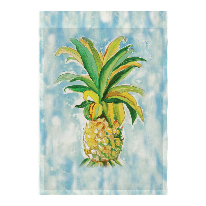 Pineapple Double Sided Polyester Garden Flag, 18" H x 12.5" W